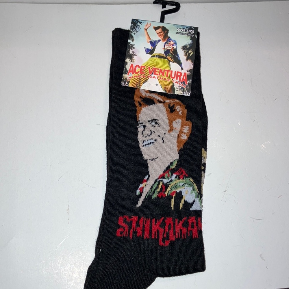 Ace Ventura Pet Detective Jim Carrey Black‎ Socks